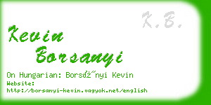 kevin borsanyi business card